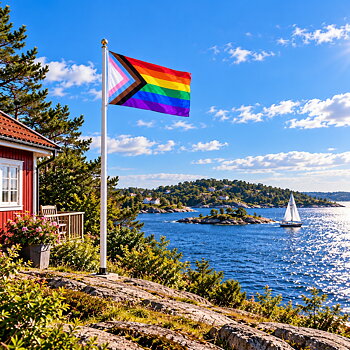 Progress Pride flag stangflag 180 x 270 cm