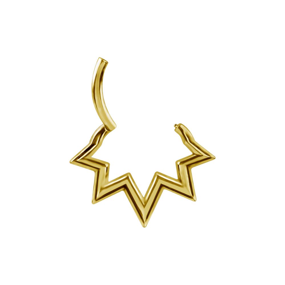 Daith piercing clicker 1.2 mm - 18k Gold PVD - 2
