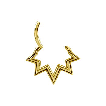 Daith piercing clicker 1.2 mm - 18k Gold PVD