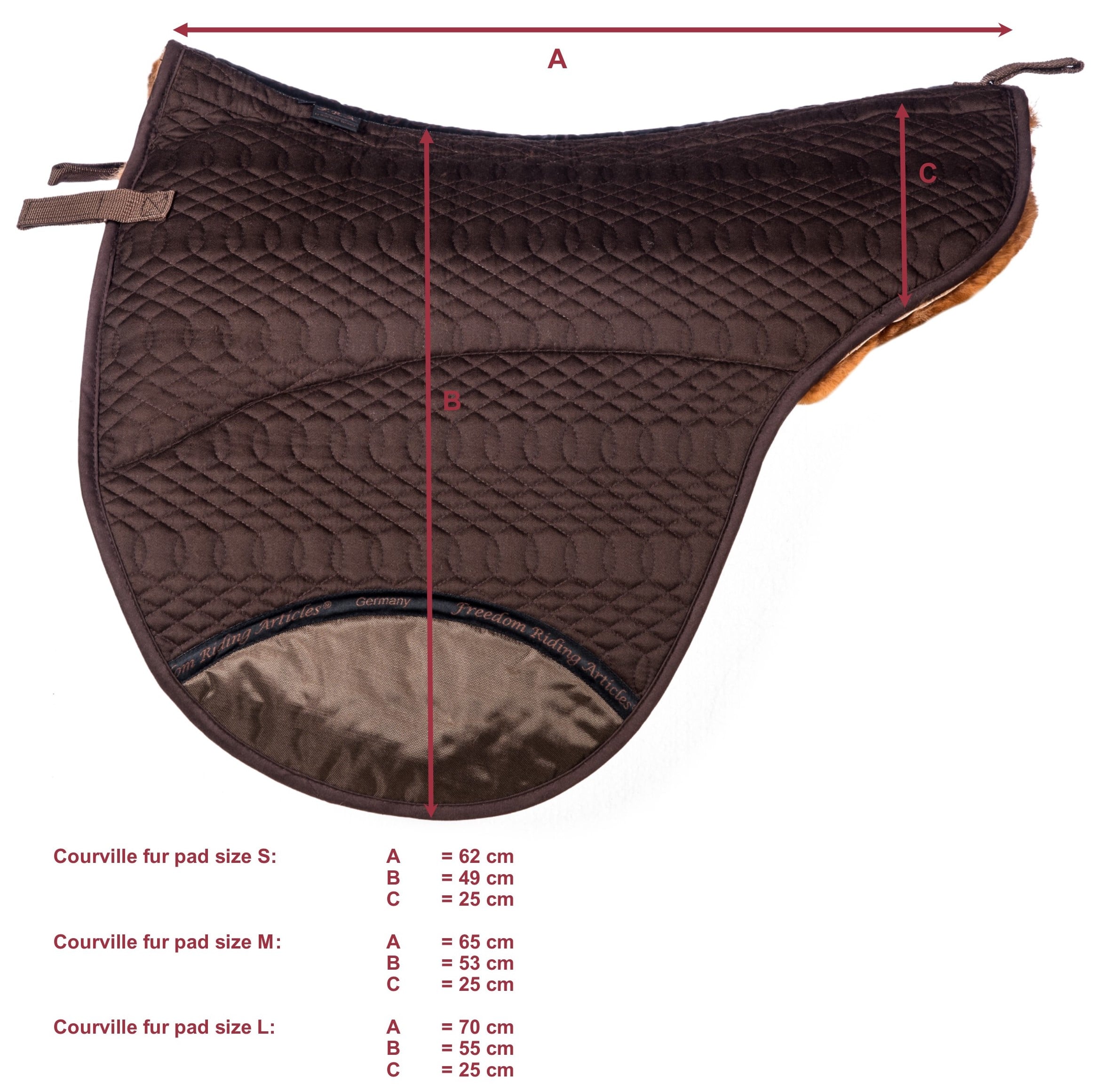 EDIX® saddle pad Premium Courville, genuine Merino wool (incl. 8 inserts), several color choices - 21