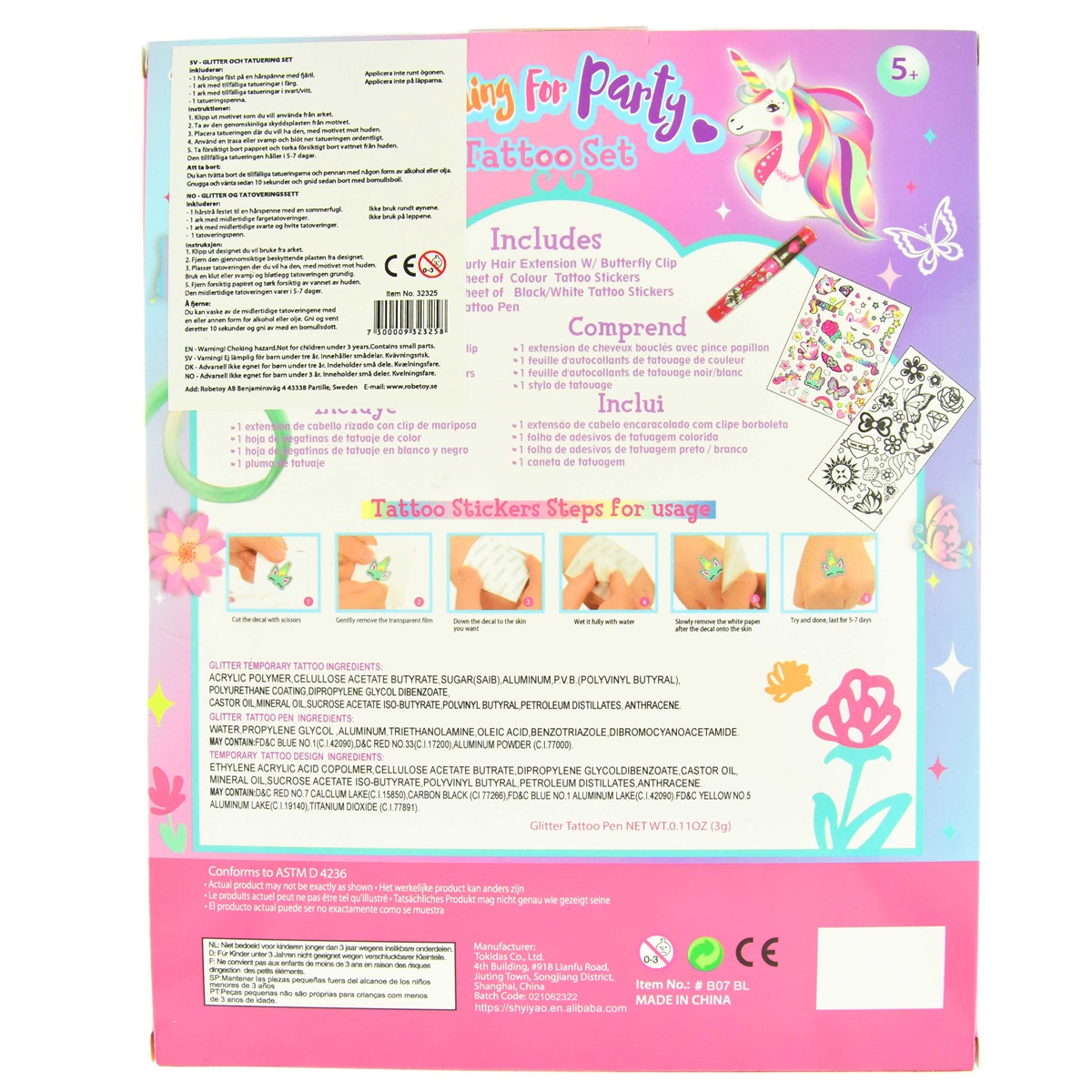 Bling for Party Tattoo Set  4 delar - Robetoy - 2
