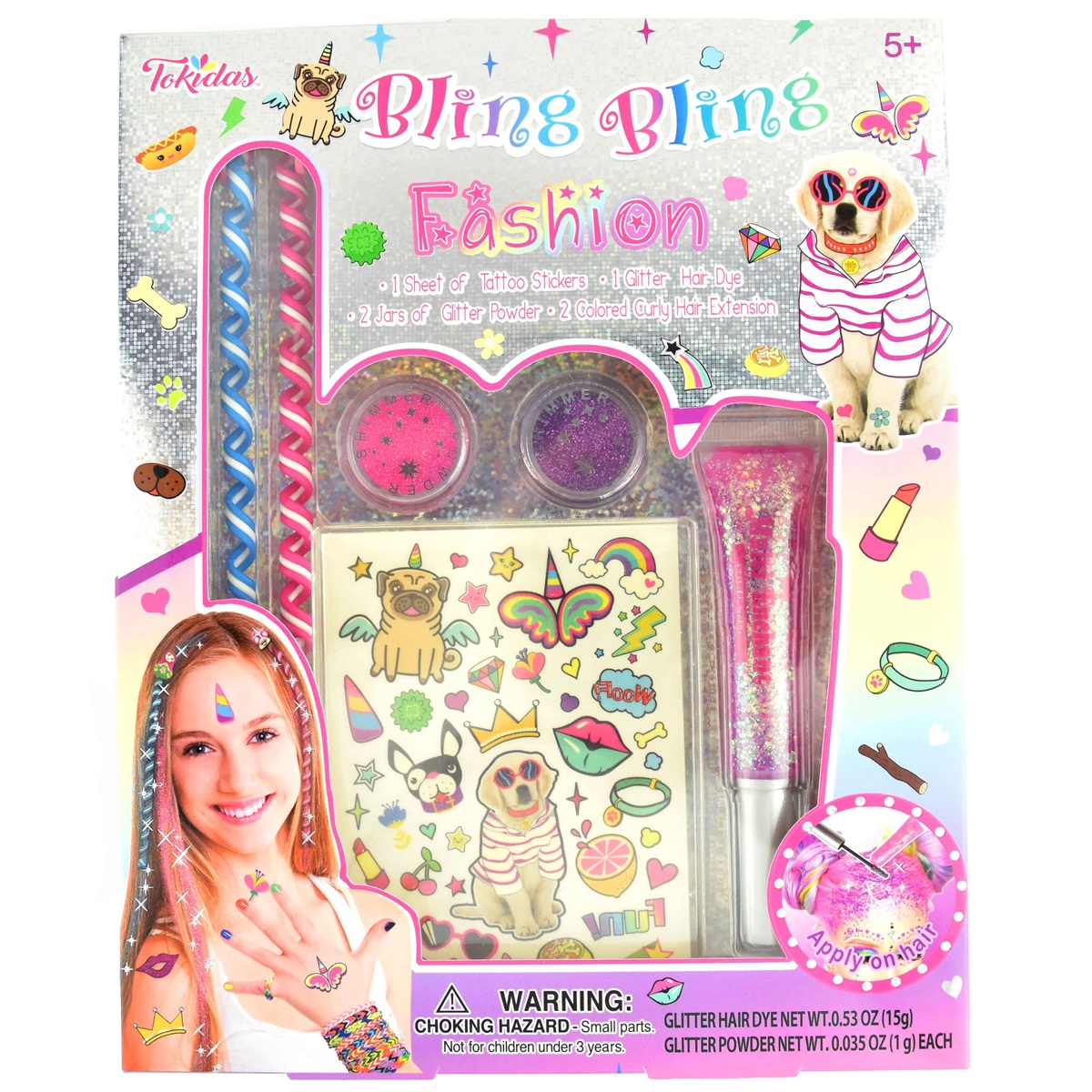 Bling Bling Hair & Glitter set 6 Delar - Robetoy