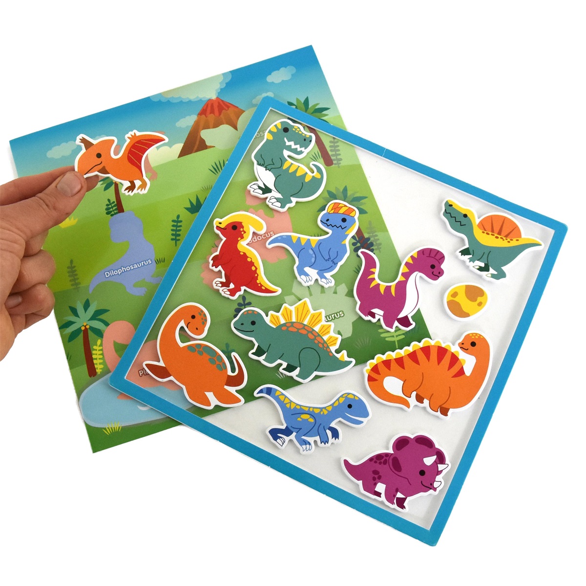 Stickers Learning Puzzle, Dinosaurie - Robetoy - 2