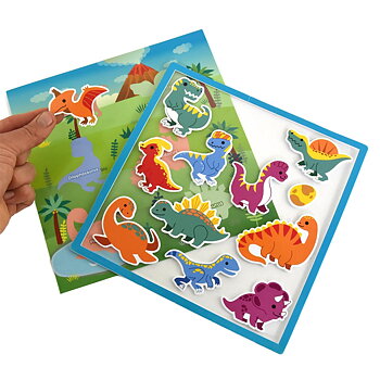 Stickers Learning Puzzle, Dinosaurie - Robetoy