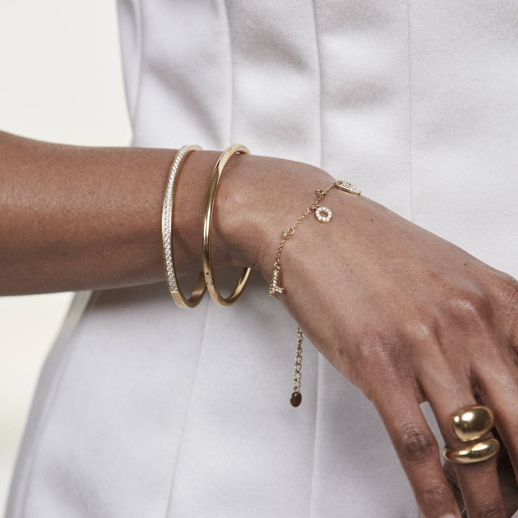Tube bangle, gold - 5