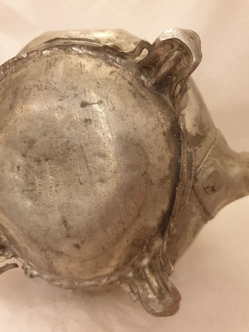 Tea pot England pewter 1800s - 10