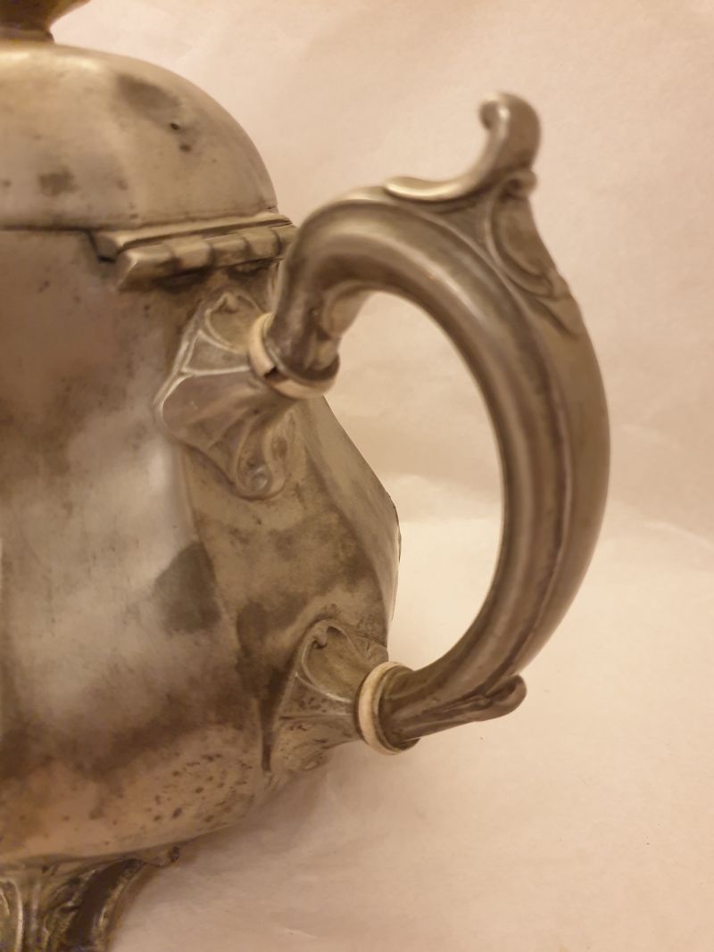 Tea pot England pewter 1800s - 3