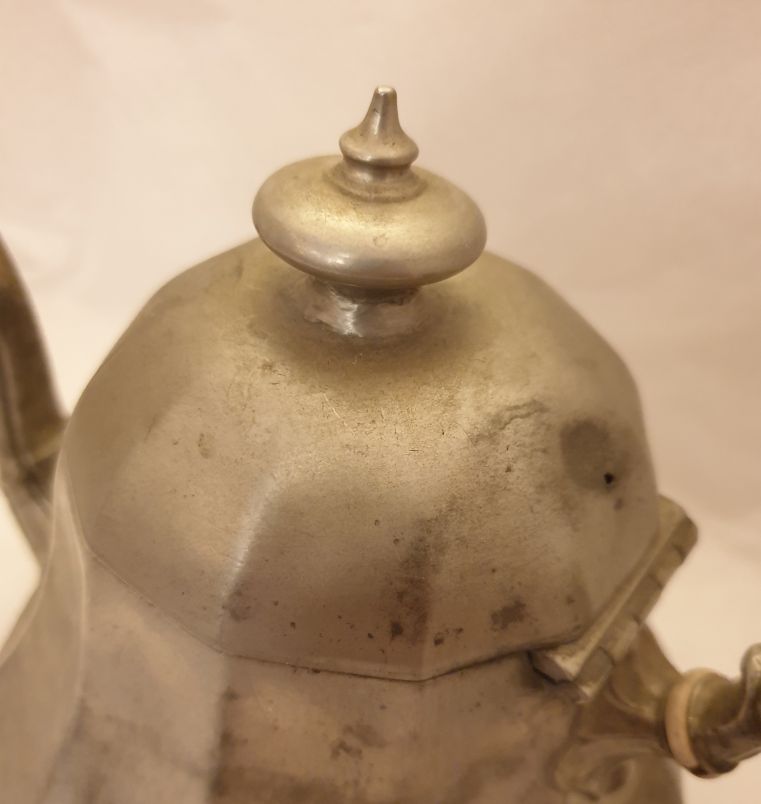 Tea pot England pewter 1800s - 4