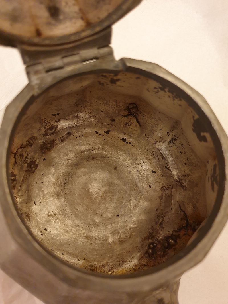 Tea pot England pewter 1800s - 5