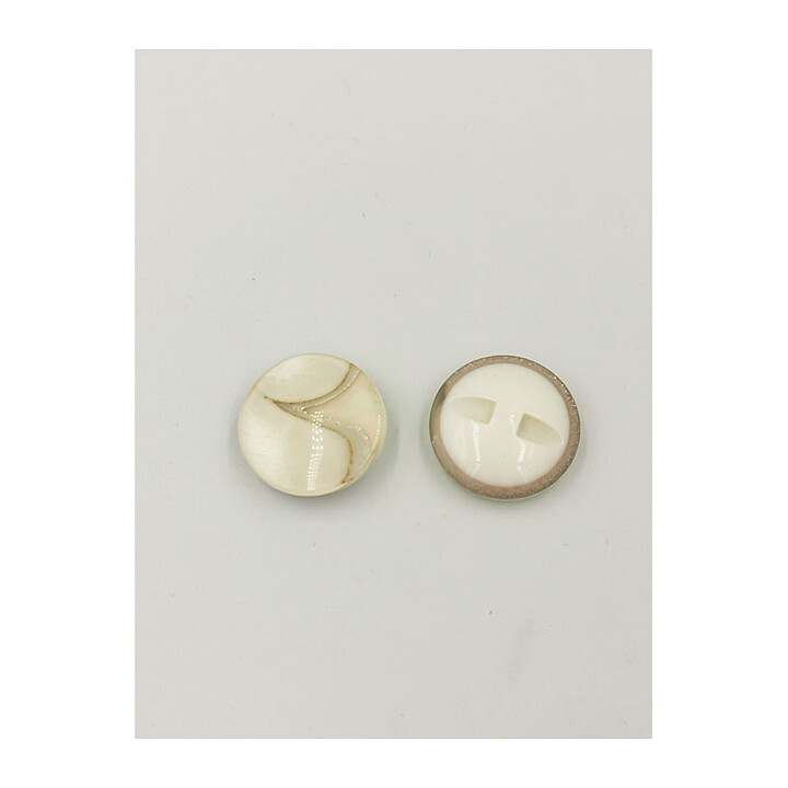 Vintage Buttons - White 25 mm