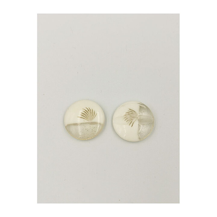 Vintage Buttons - White 23 mm