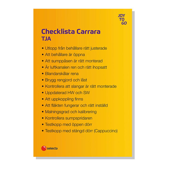 Checklista Carrara TJA