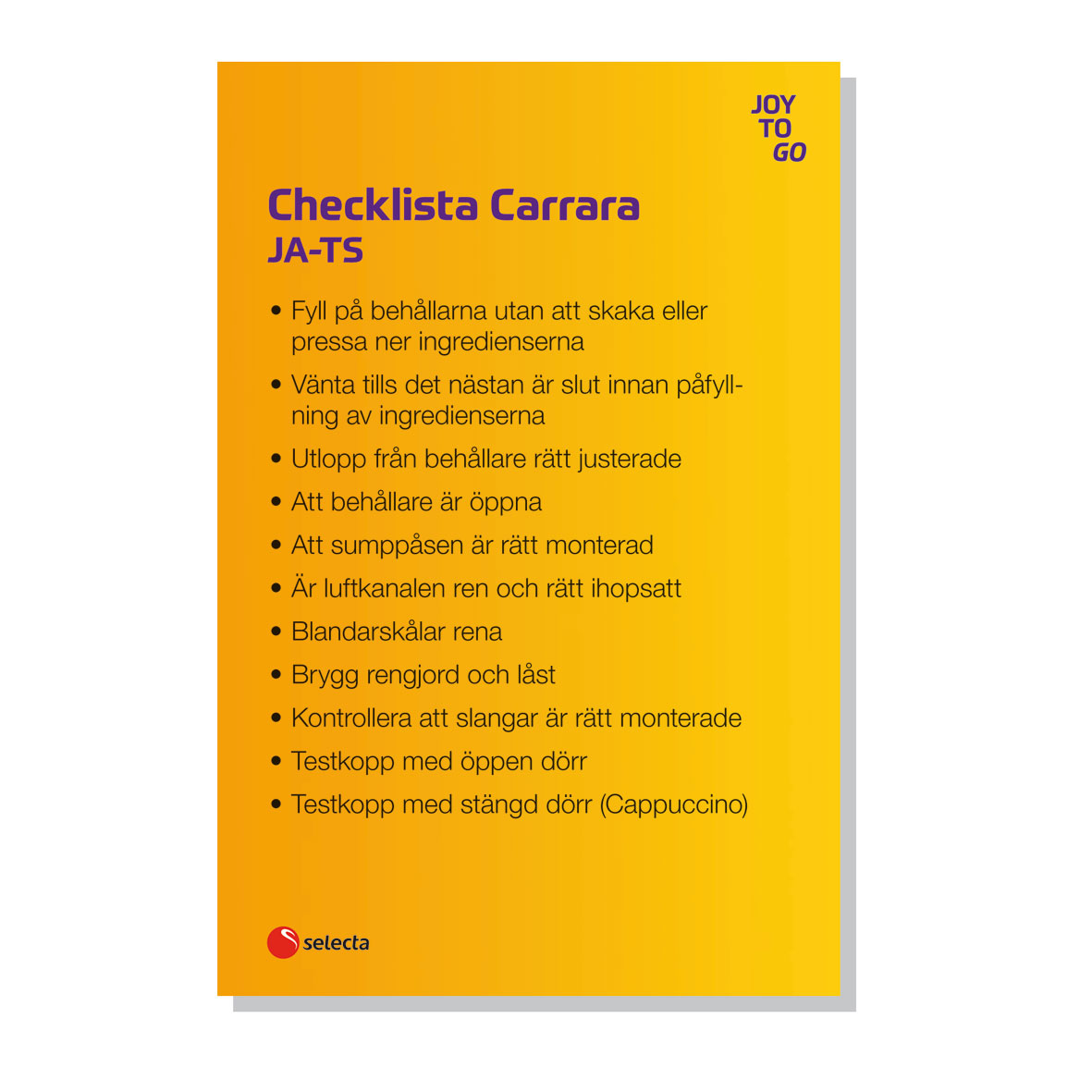 Checklista Carrara JA-TS