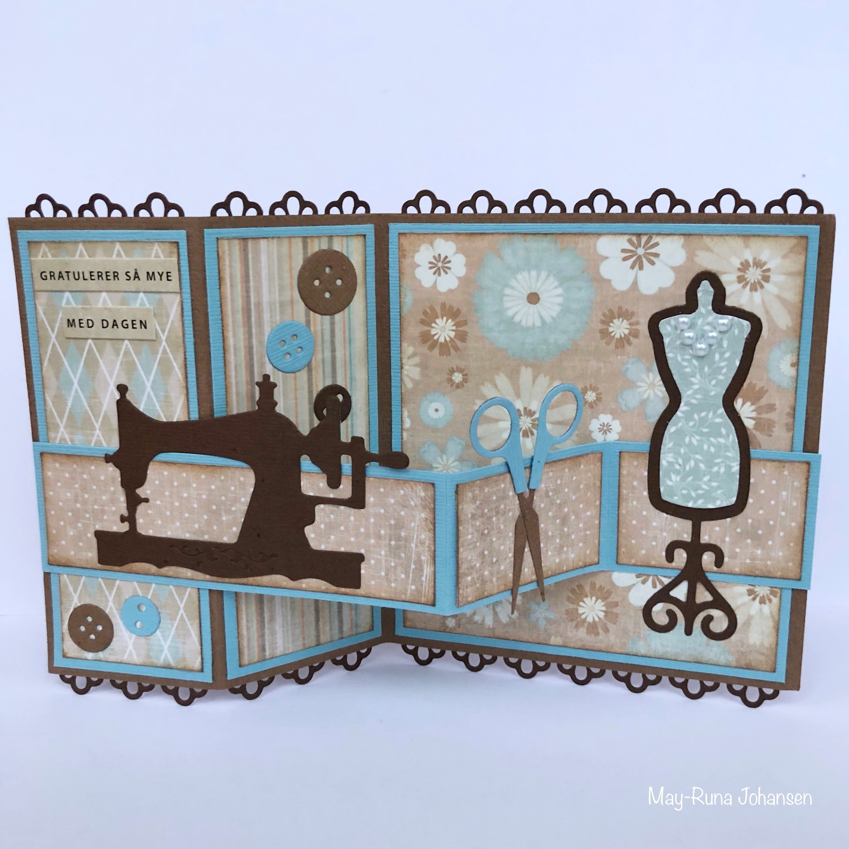 Double Fold Card med Autumn NIghts  Fun Slimline    ( går ej att köpa, endast för inspiration)