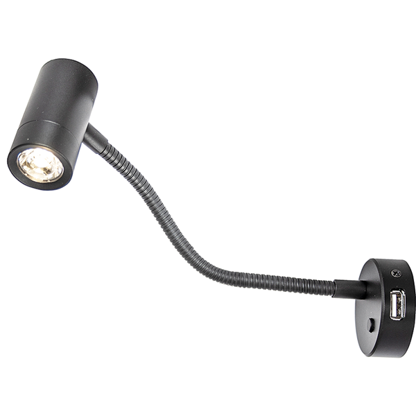 Spotlight, MiniTube D4, svart