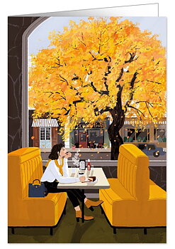 Yellow Coffee Break, Greeting Card