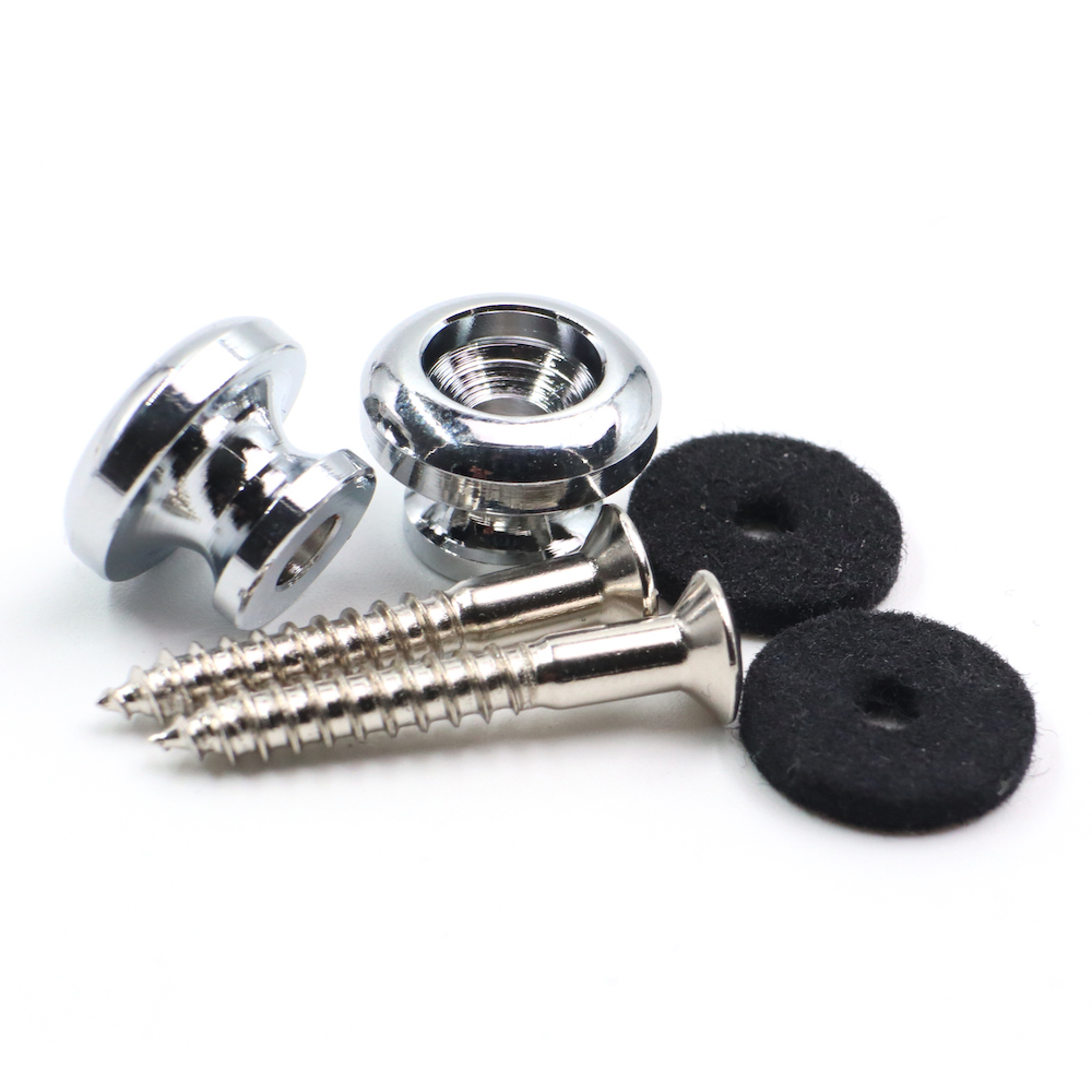 Strap Button Set "Mushroom" (Chrome)
