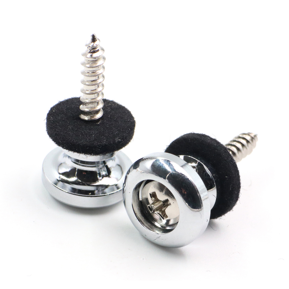 Strap Button Set "Mushroom" (Chrome) - 3