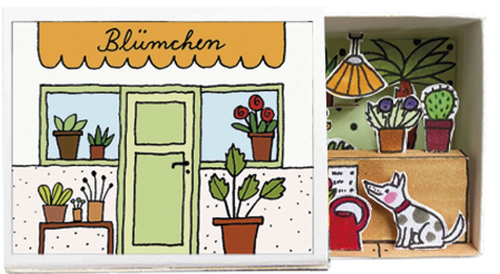 Pysselask med figurer, Blomsteraffär - 3