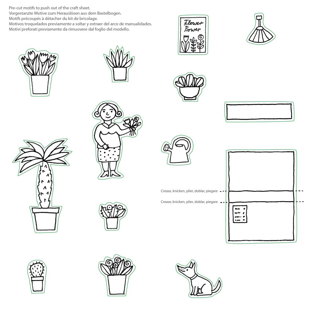 Pysselask med figurer, Blomsteraffär - 4