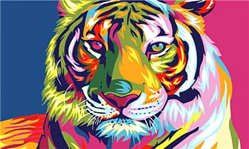 Tiger i Neon,  Diamond Picture Diamond Painting