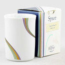 Bertil Vallien (Space 1983) White Cylinder Vase with Rainbow Decor 8 cm <with Box>
