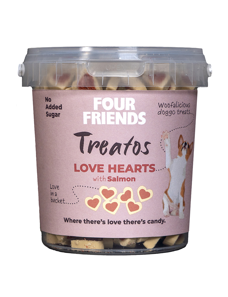 Four Friends Treatos Love Hearts Hundgodis