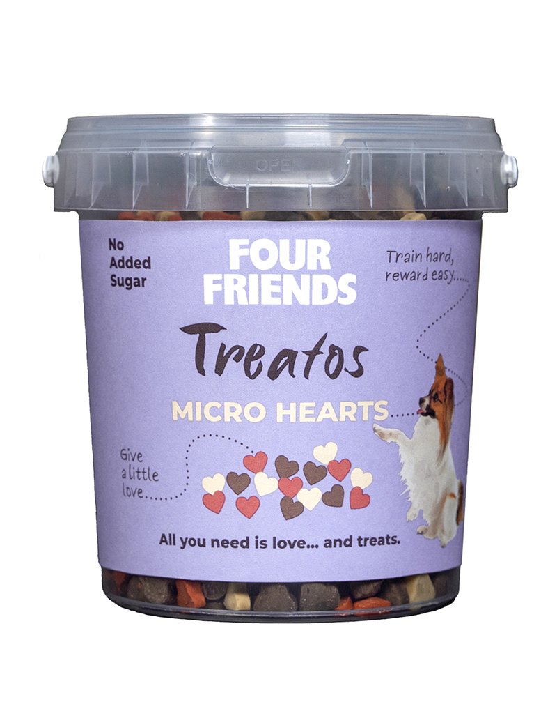 Four Friends Treatos Micro Hearts Hundgodis
