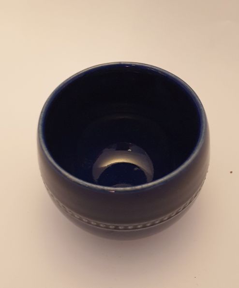 Old Hoganas cobalt blue sugar bowl - 2