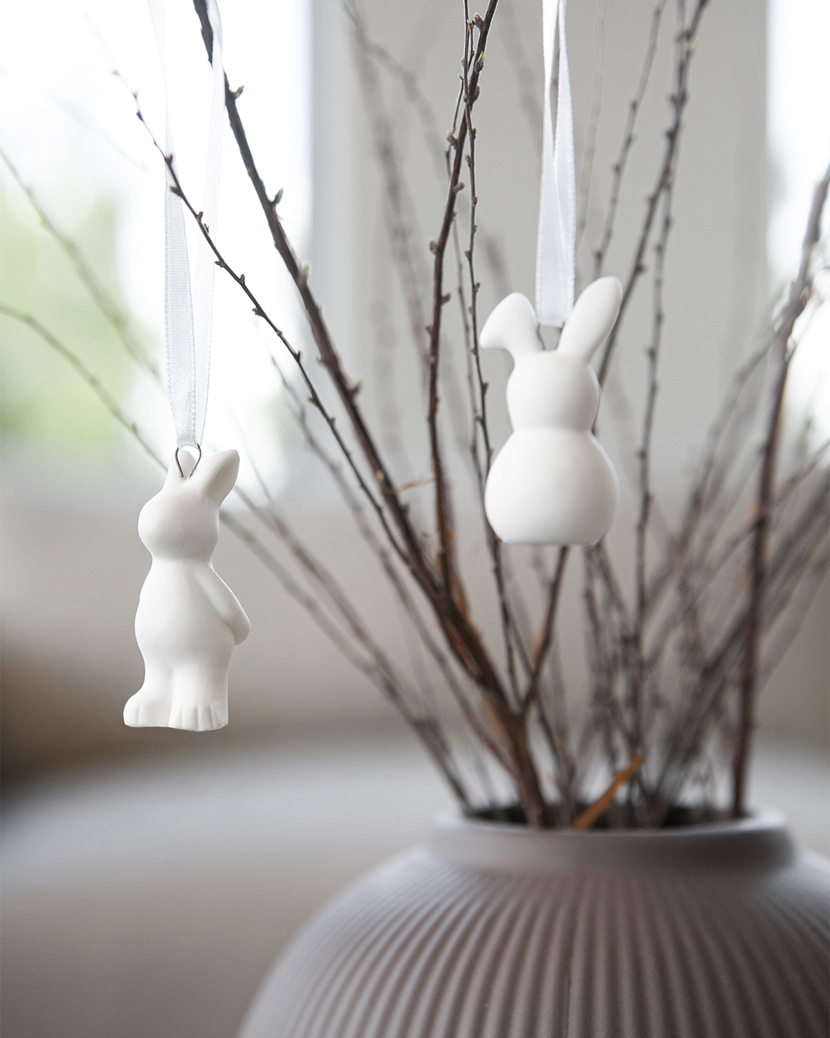 Elsa - Rabbit - Hare - White Hanging Decoration - 2