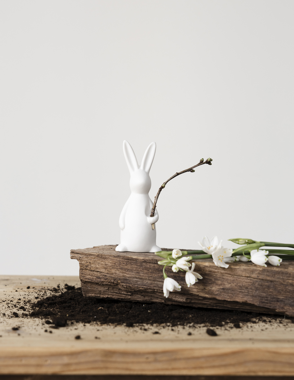 Svea - Rabbit - Hare - White Decoration - Small - 8