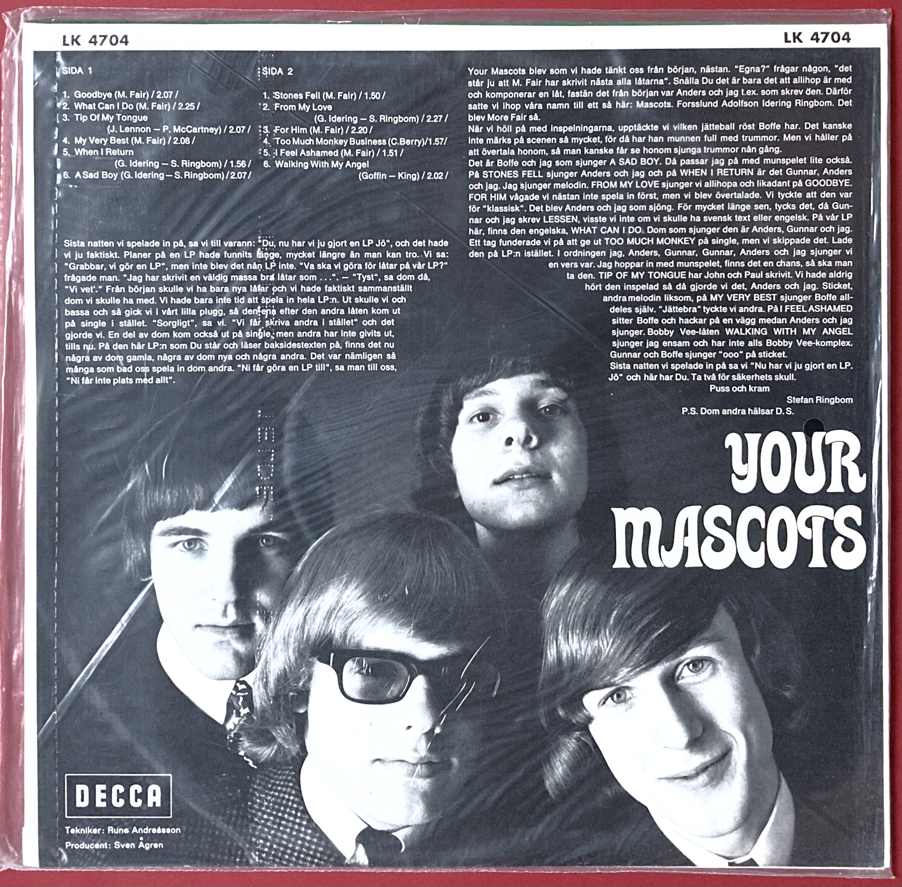 MASCOTS - Your Mascots Ger-orig LP 1965 - 2