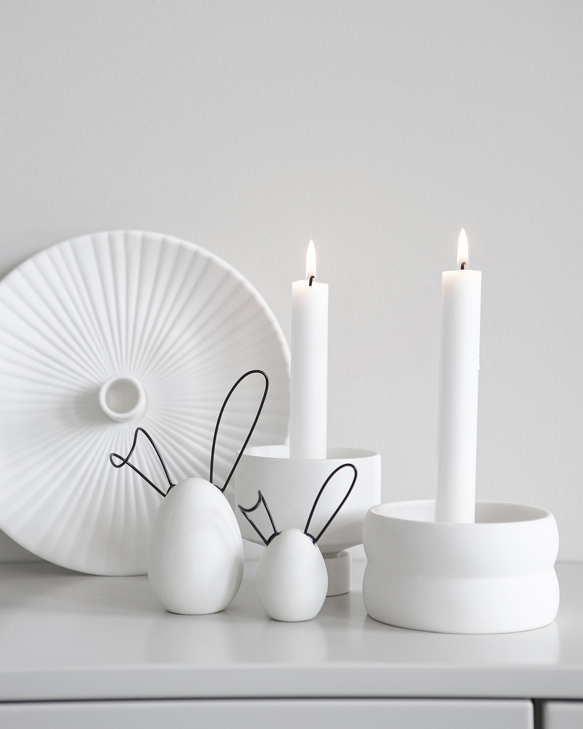 Linnea - Rabbit - Hare - White Decoration - Large - 11