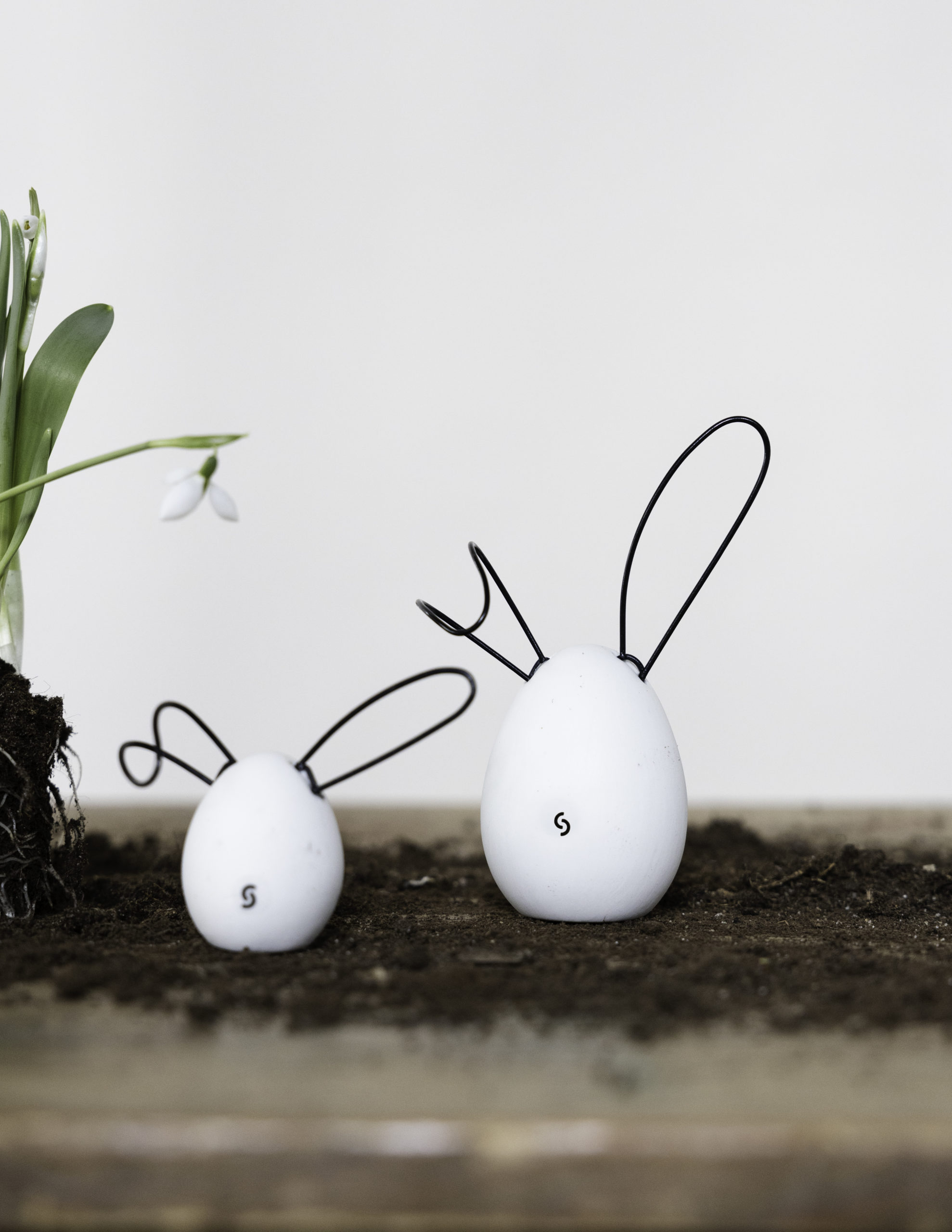 Linnea - Rabbit - Hare - White Decoration - Large - 8