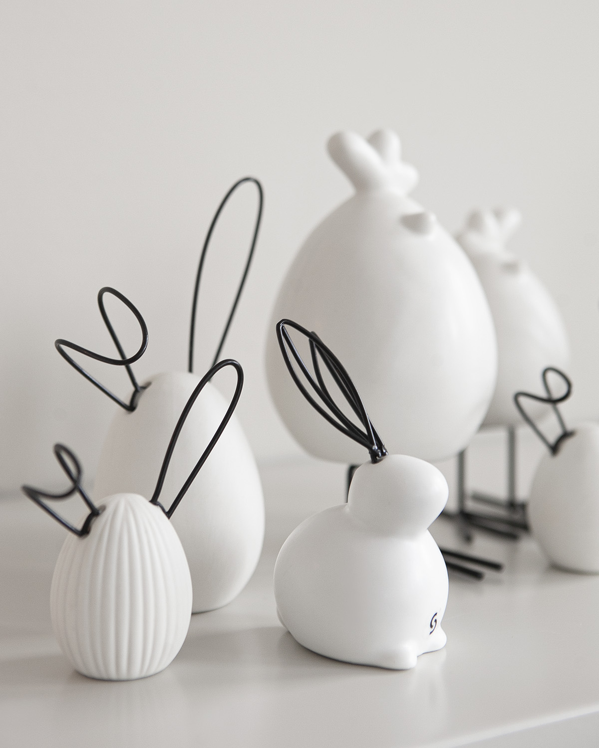 Linnea - Rabbit - Hare - White Decoration - Large - 12