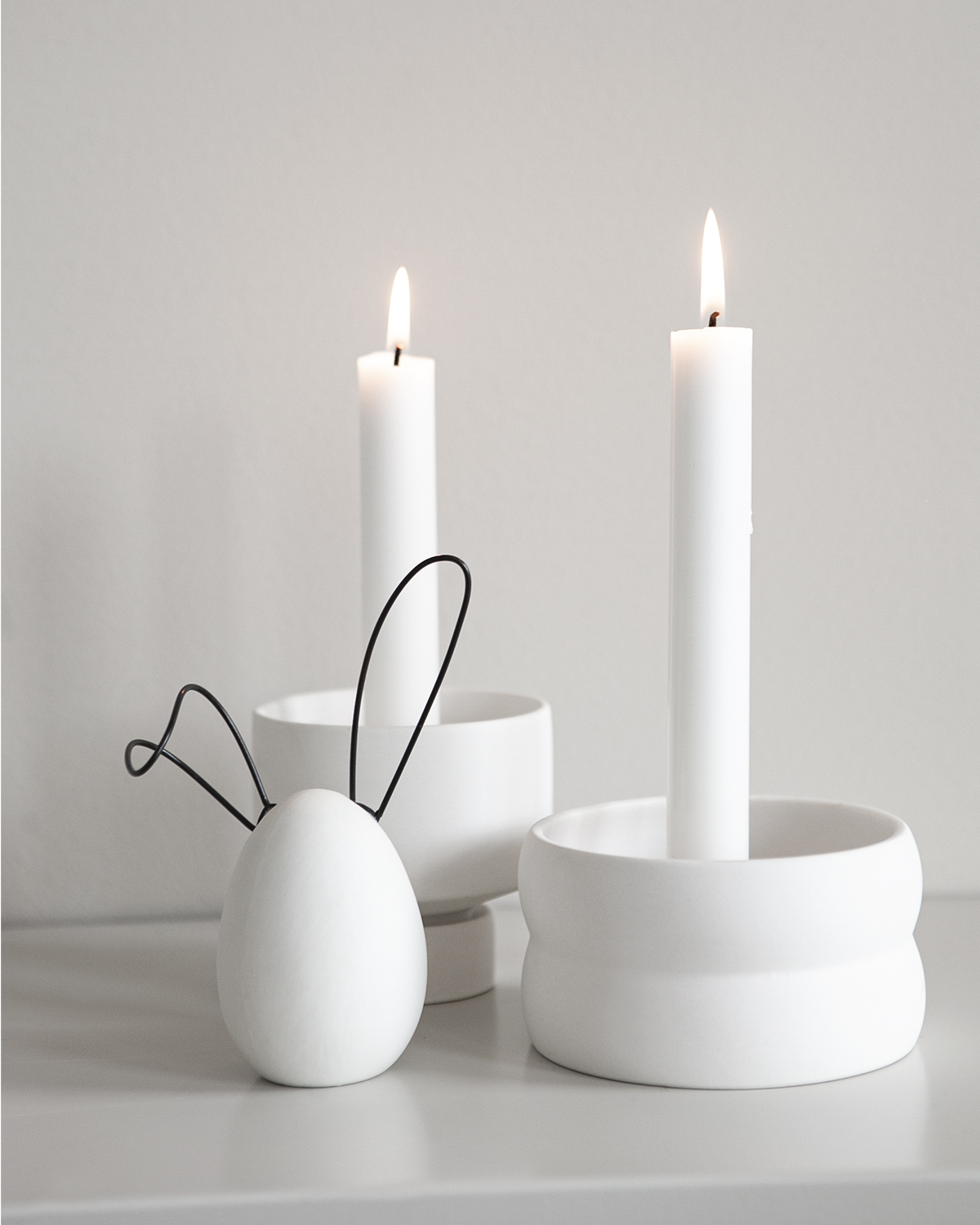 Linnea - Rabbit - Hare - White Decoration - Large - 2