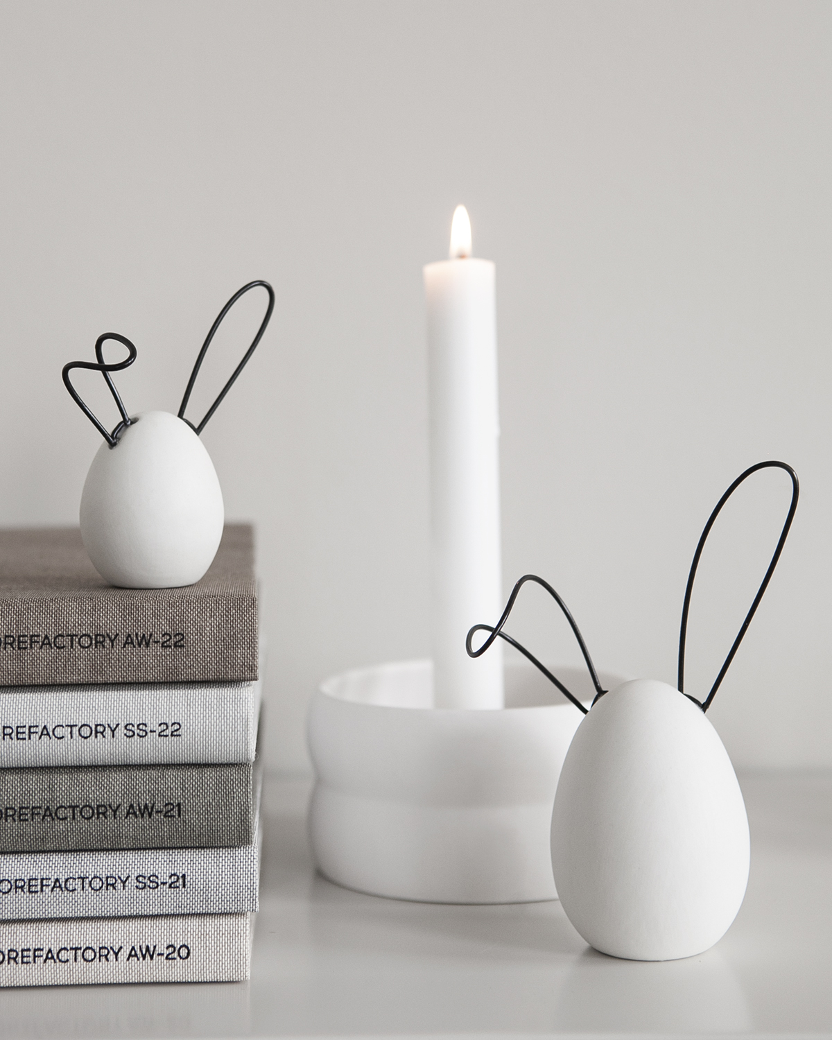 Linnea - Rabbit - Hare - White Decoration - Large - 3
