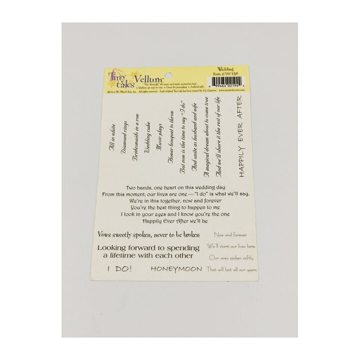 My Mind's Eye Stickers Tiny Tales - Wedding