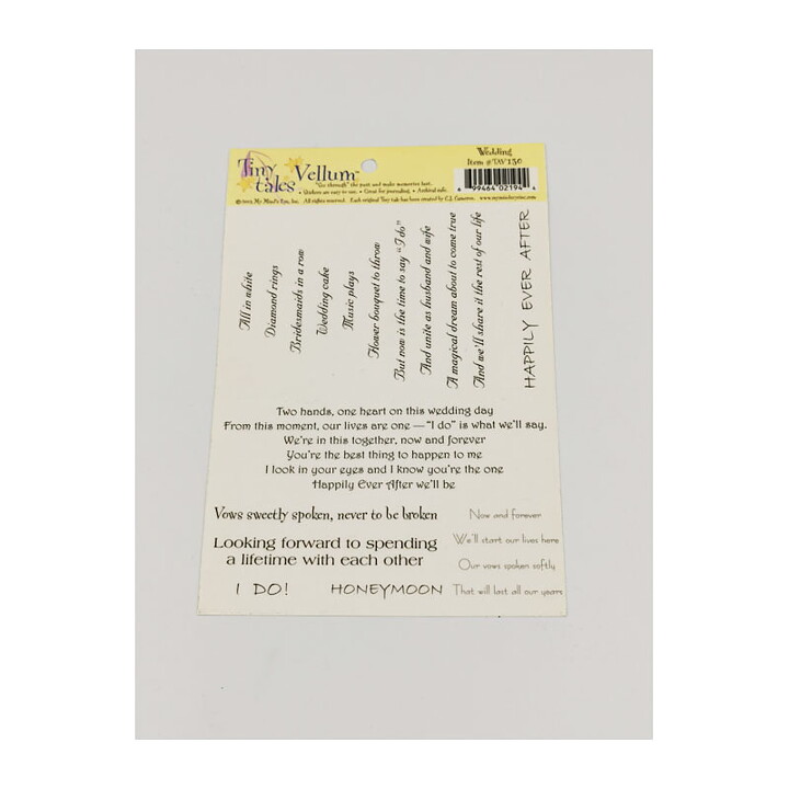 My Mind's Eye Stickers Tiny Tales - Wedding