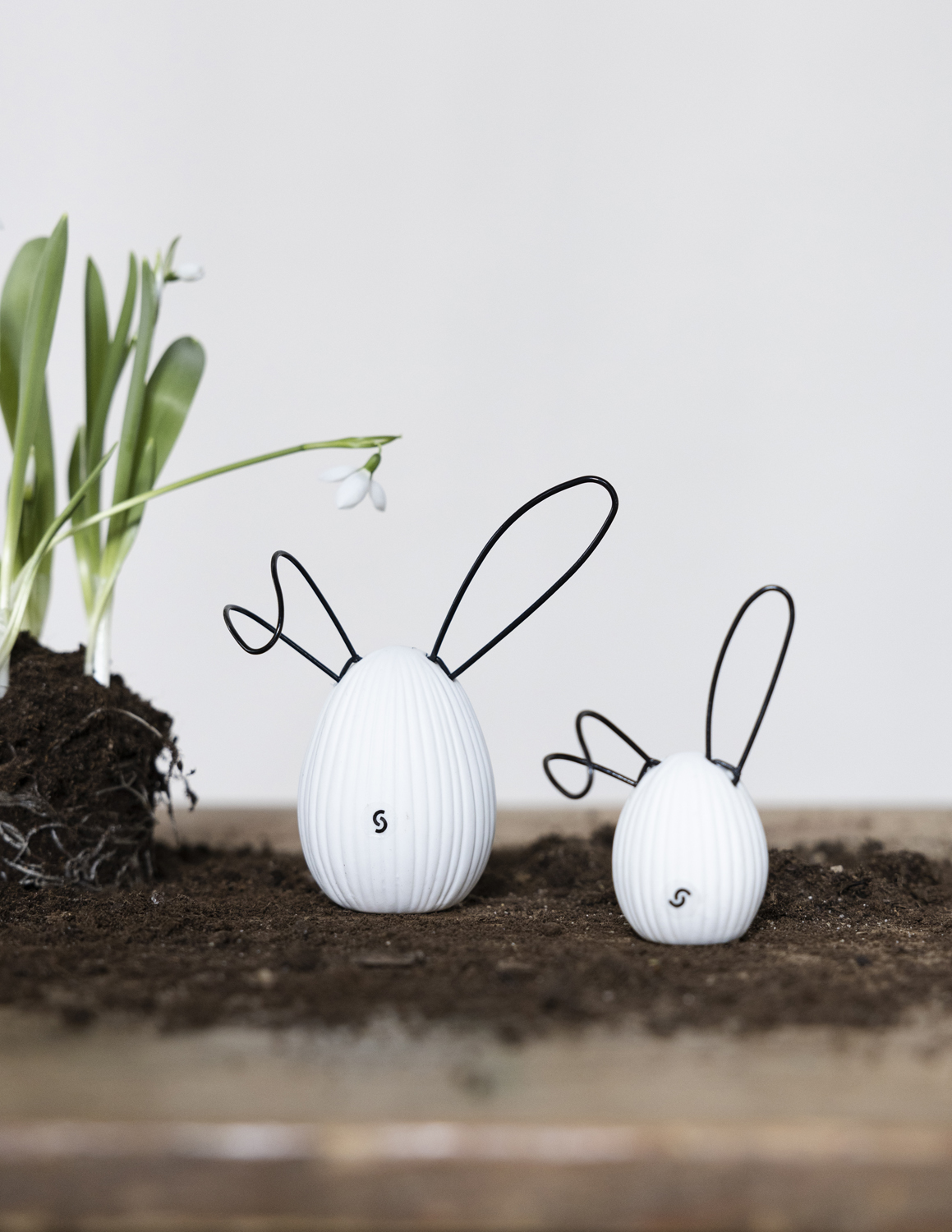 Linn - Rabbit - Hare - White Decoration - Small - 3
