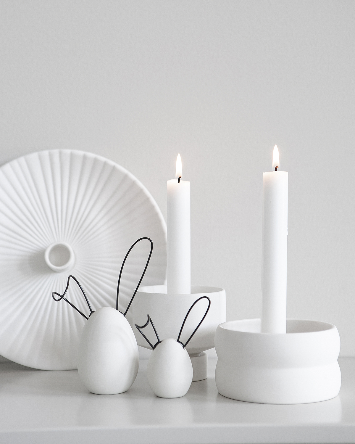 Linn - Rabbit - Hare - White Decoration - Small - 10