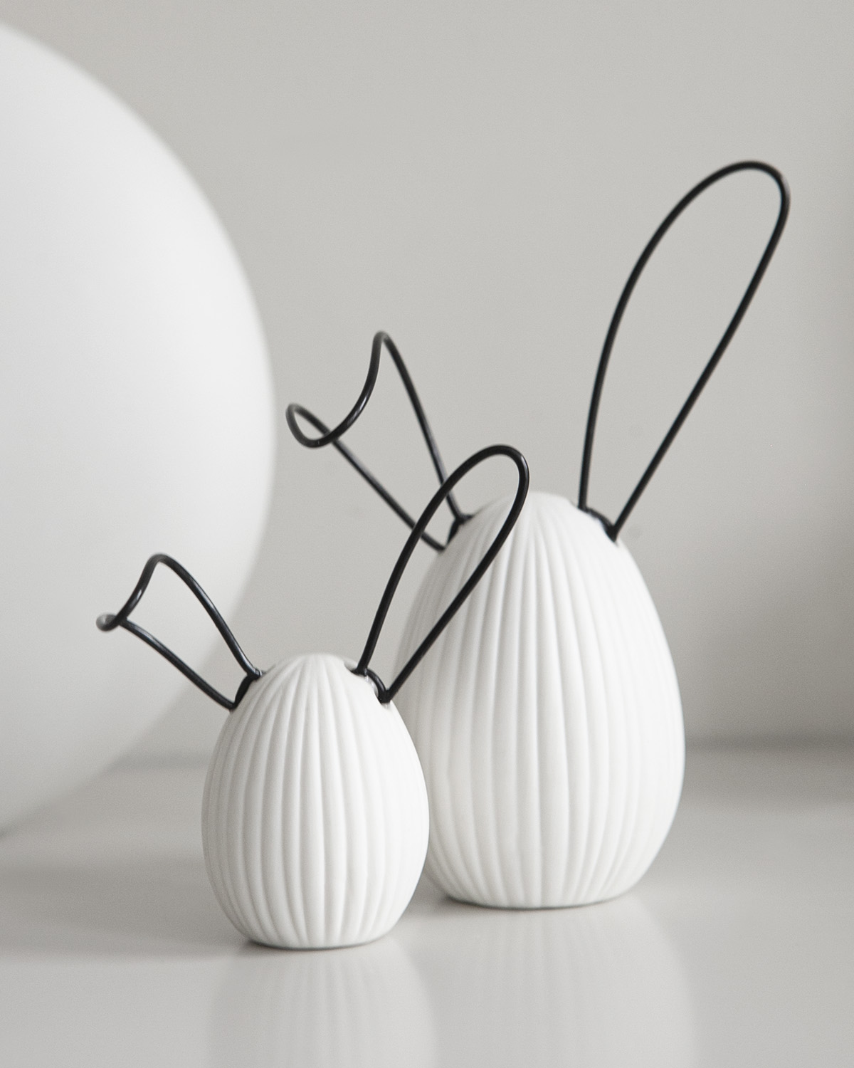 Linn - Rabbit - Hare - White Decoration - Small - 12