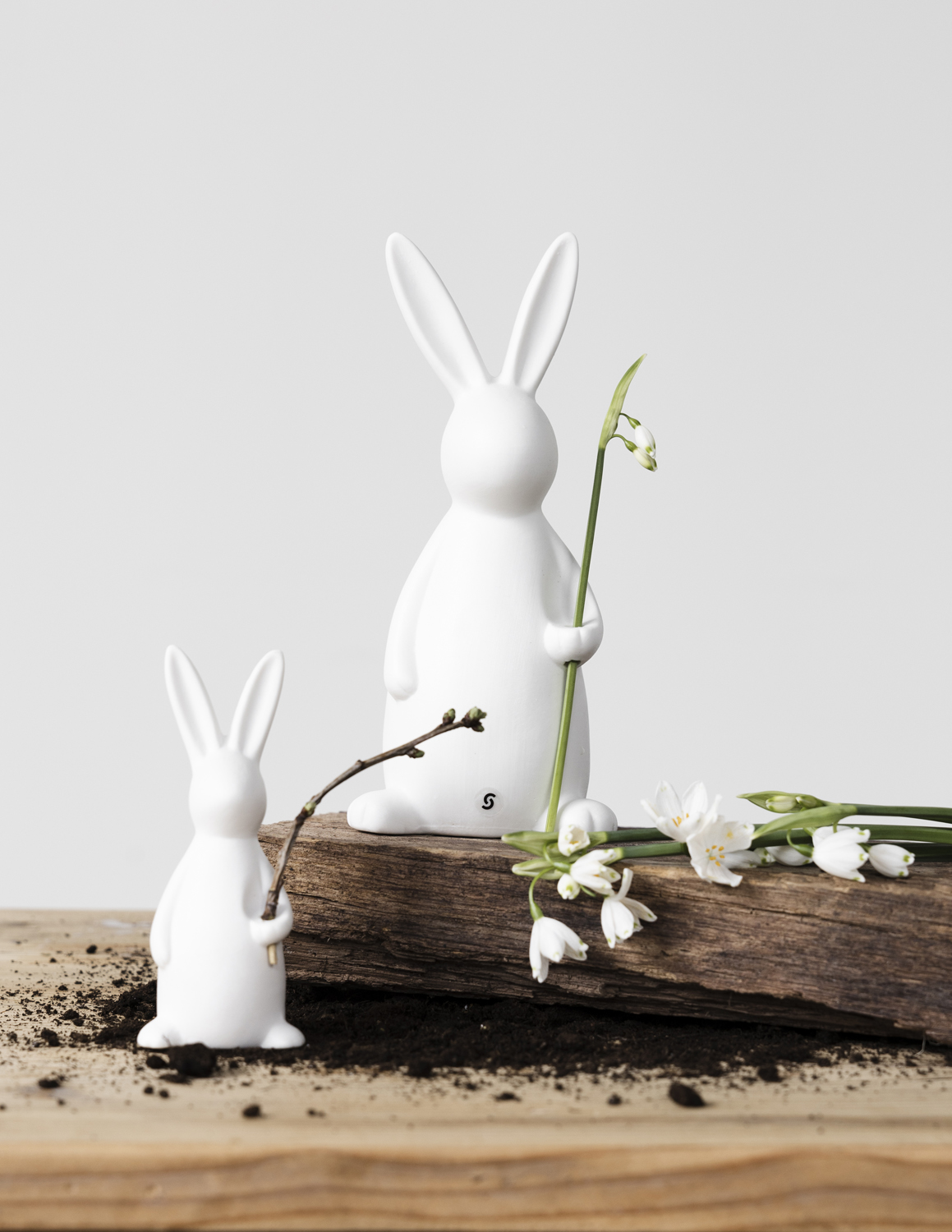 Svea - Rabbit - Hare - White Decoration - Large - 7