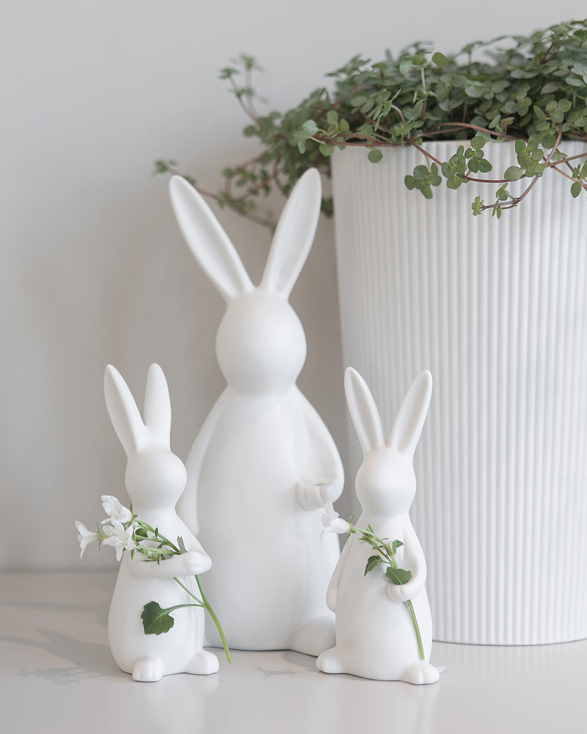 Svea - Rabbit - Hare - White Decoration - Large - 11