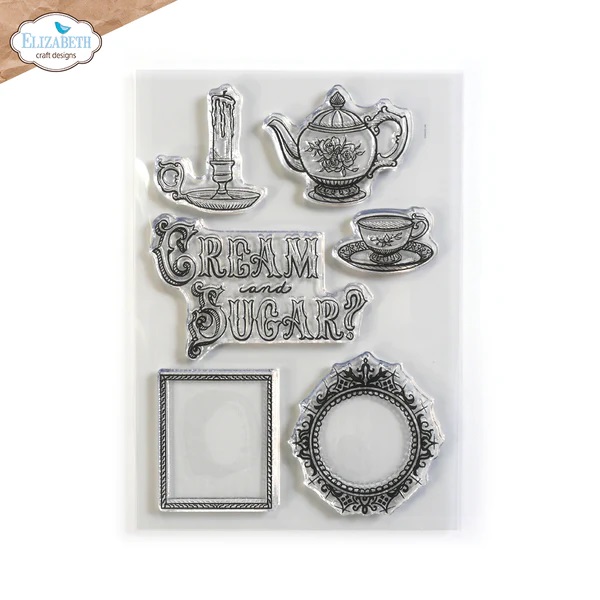 Elizabeth - Cream & Sugar - Komplett  set dies och stämplar