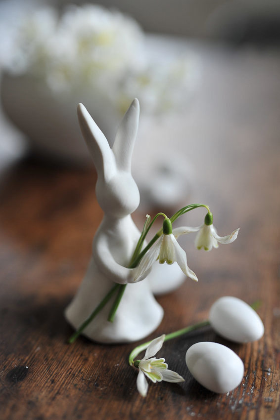 Kanin - Hare - Påskdekoration - Vit - Keramik - 12 cm - 4