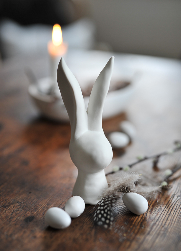 Kanin - Hare - Påskdekoration - Vit - Keramik - 16 cm - 4