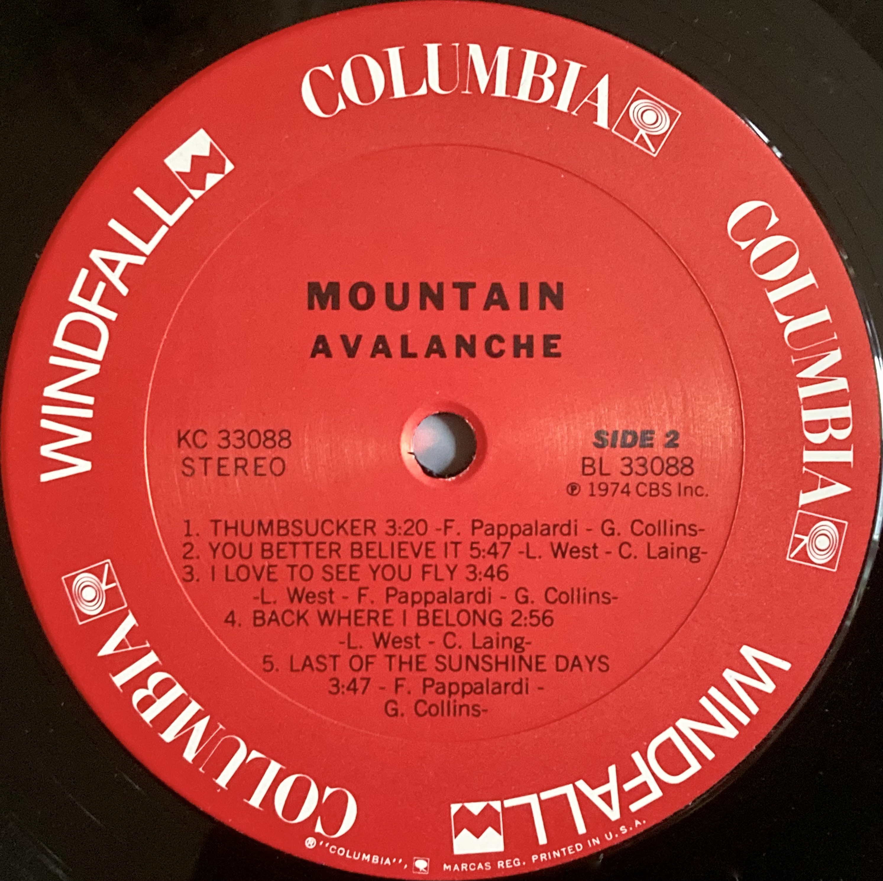 MOUNTAIN - Avalanche US-orig LP 1974 - 5
