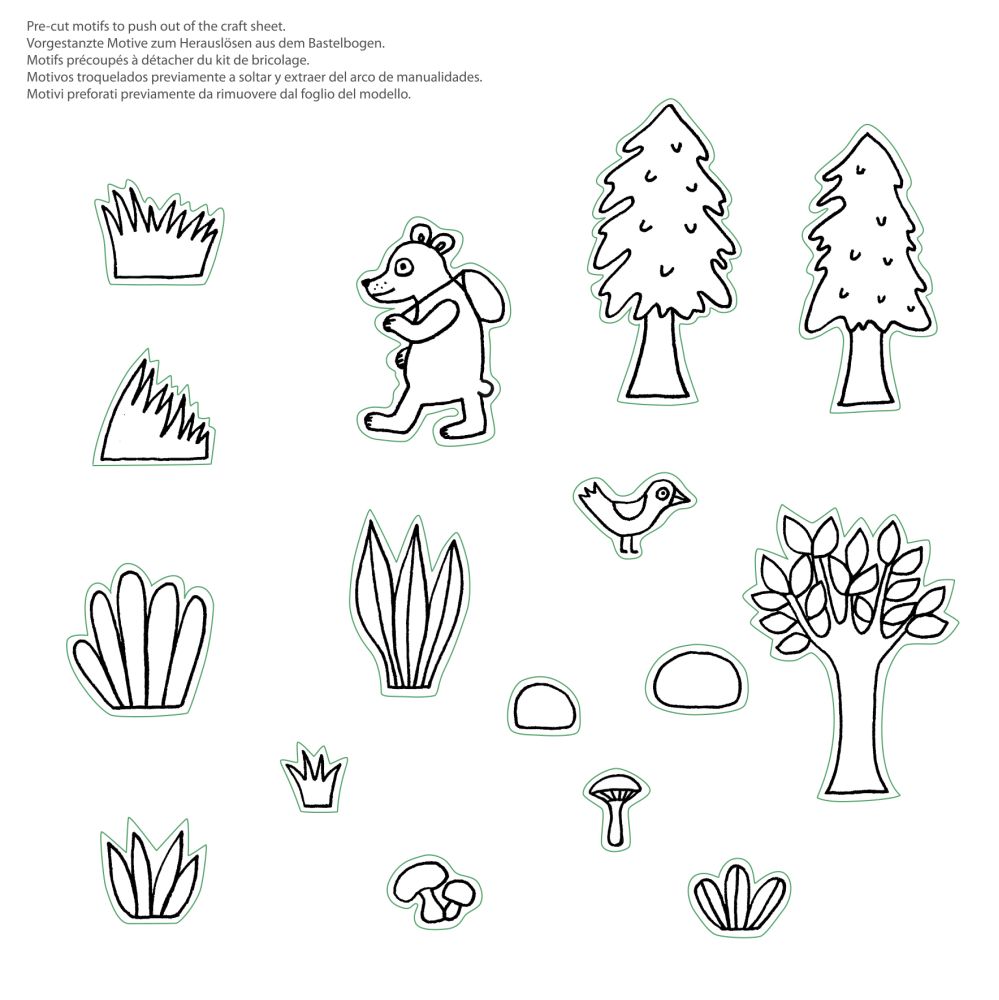 Pysselask med figurer, Björn och svampar - 4
