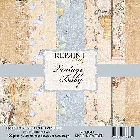 Paperpack Reprint - Vintage Baby Collection pack 8x8
